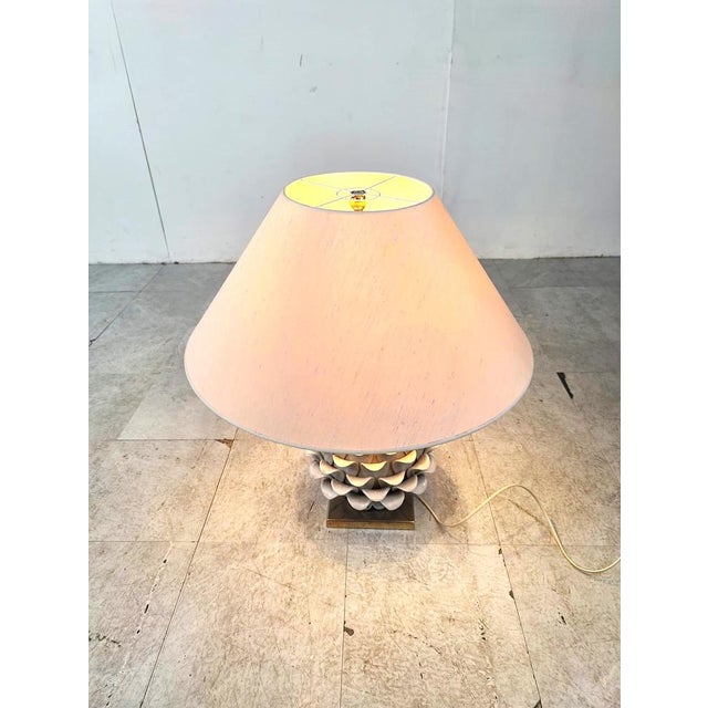 Vintage Italian Ceramic Artichoque Table Lamp, 1960s For Sale - Image 11 of 13
