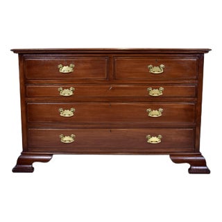 Early 20th Century Solid Mahogany Chippendale Dresser With Five Drawers For Sale