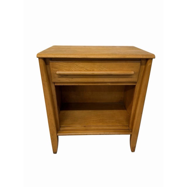 Wood Mid-Century Modern Heywood Wakefield Style Nightstands - Set of 2 For Sale - Image 7 of 8