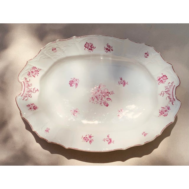 French Porcelain Depp Well Meat Platter , Circa 1820 — Rose Floral For Sale - Image 17 of 18