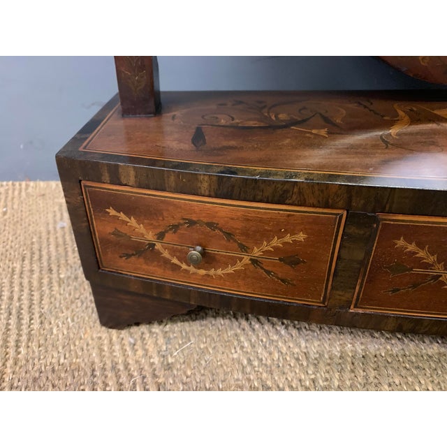 Wood Large Scale Georgian Inlaid Toilet Mirror, 1800 For Sale - Image 7 of 13