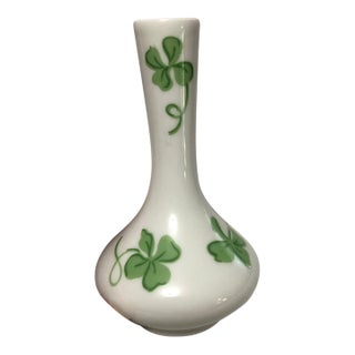 D. Porthault Bud Vase. Limoges Porcelain. Clovers. For Sale