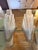 Pair of French Art Deco sconces by the French artist "Marius Ernest SABINO". The shades are clear frosted glass with...