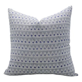 Fabdivine Artisan Block Print Throw Pillow Cover 14x36 Inch Thick Linen- Mountain Moon For Sale