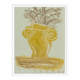 Laie Botanical Vase Study II by Haley Mathewes in White Frame, Medium Art Print For Sale