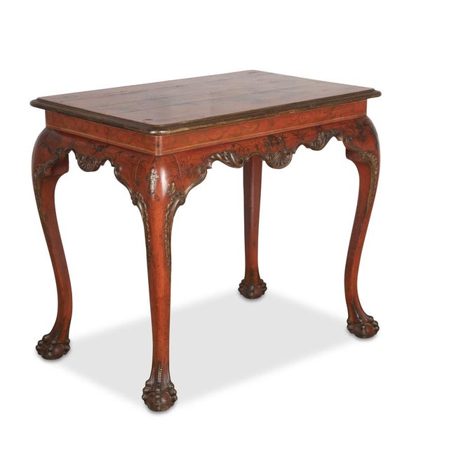 Antique Red Lacquered Centre Table, 1830 For Sale - Image 16 of 18