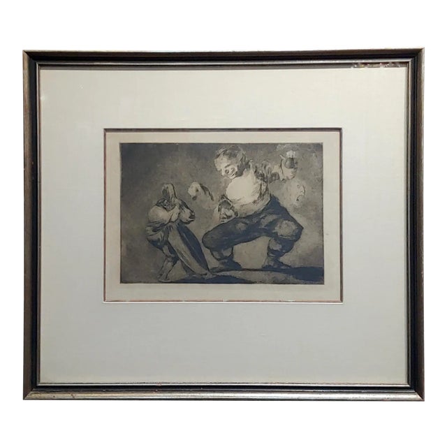 Francisco De Goya 'Bobalicón' Proverbio N.4 -Etching on Paper For Sale