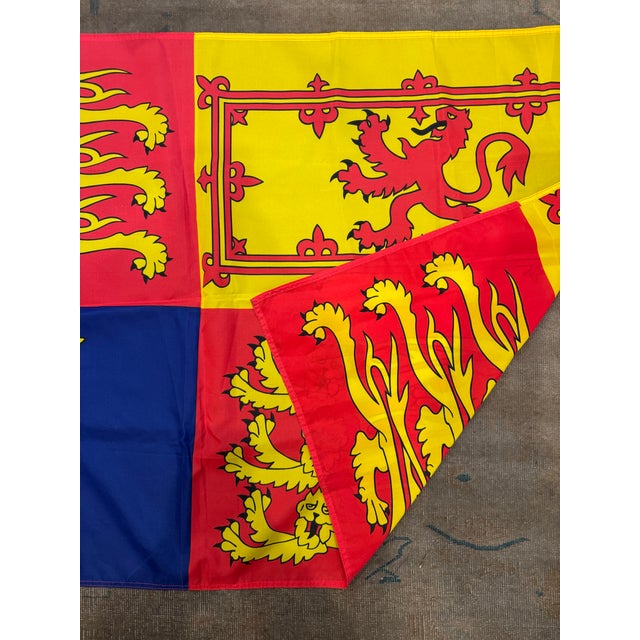 Late 20th Century Vintage Royal Standard of the United Kingdom Flag For Sale - Image 4 of 4