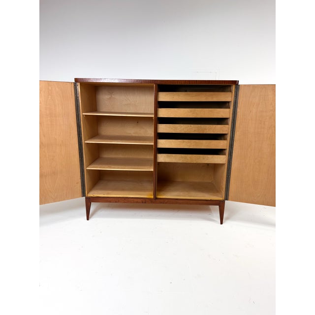 Josef Frank 1940’s Swedish Cabinet With Nordens Flora Illustrations For Sale - Image 4 of 11