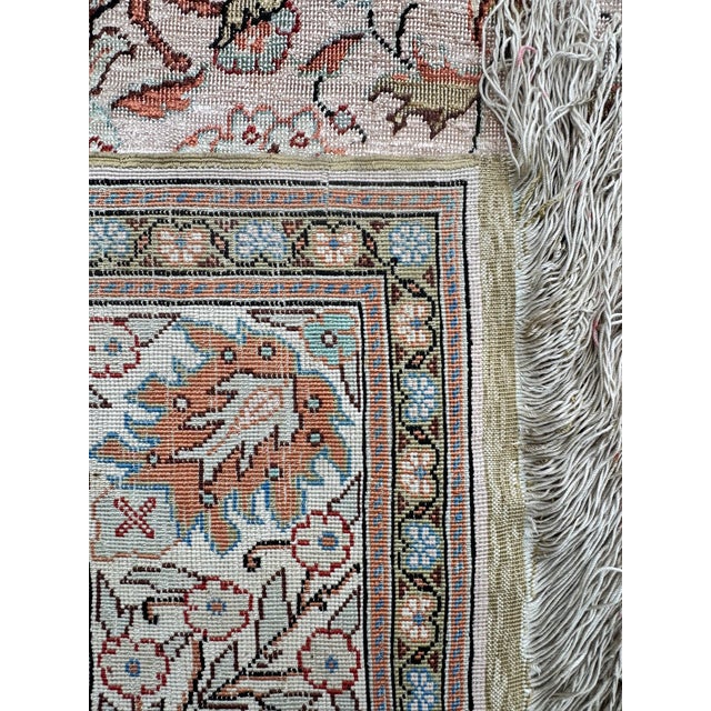 1960s Vintage Turkish Silk Kayseri Rug, 1960s For Sale - Image 5 of 18
