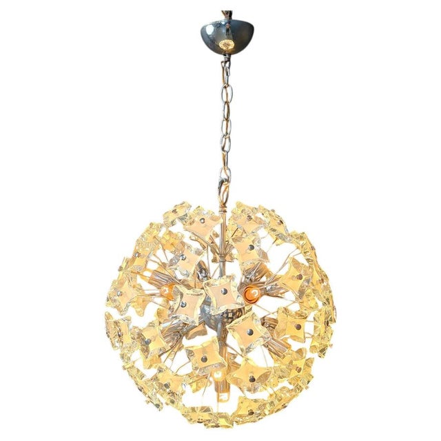 Mid-Century Glass Sputnik Chandelier, 1970s For Sale - Image 12 of 12