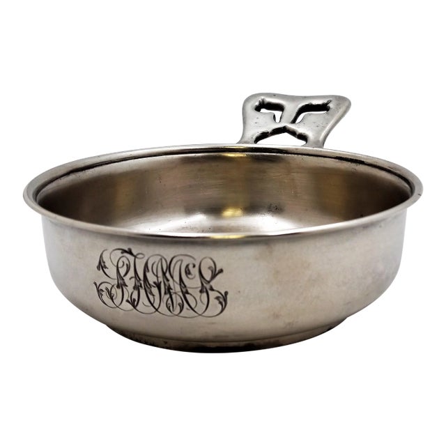 Circa 1880s Tiffany & Co. Aesthetic Sterling Silver Porringer Dish For Sale