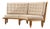 Curved Oak Sofa by Guillerme et Chambron, France, 1960s For Sale