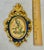 Mid‑20th Century European Ornate Rococo‑Style Wood Oval Frame — Gilded Blue With Floral Botanical Silk‑Screen Print For Sale - Image 10 of 12
