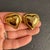 Vintage Puffy Heart Earrings Gold Tone Clip On Statement Jewelry 80s Designer Vintage condition with light general wear,...