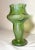 Loetz Antique Hand Blown Bohemian Loetz Aurene Iridescent Green Dimple Glass Vase For Sale - Image 4 of 15
