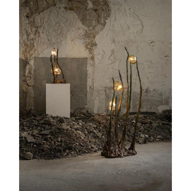 Not Yet Made - Made To Order Posidoni Bronze and Handblown Glass Floor Lamp by Emilie Lemardeley For Sale - Image 5 of 11