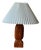 Brutalist Danish Hand-Carved Teak Table Lamp, 1960s For Sale