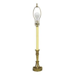 Antique French Empire Neoclassical Bronze "Torch & Arrow" Candlestick Table Lamp For Sale