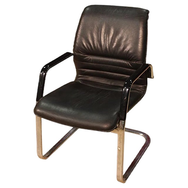 Plastic, Iron & Imitation Leather Armchair, 1980s For Sale