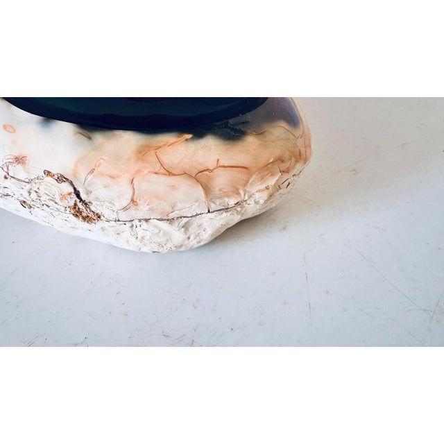 Black Italian Freeform Onyx Ashtray in Polished Stone with Dark Brown White Pink, 1960s For Sale - Image 8 of 12