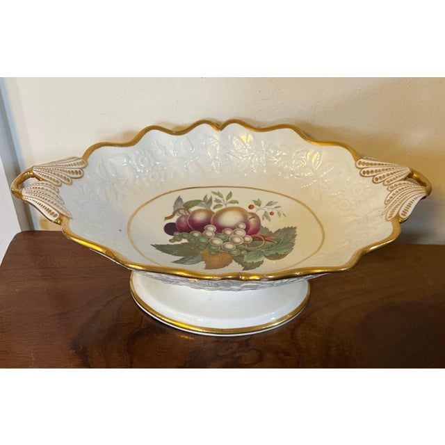 Antique Early 19th Century English George III Coalport Porcelain Centerpiece Compote Fruit Bowl For Sale - Image 10 of 13