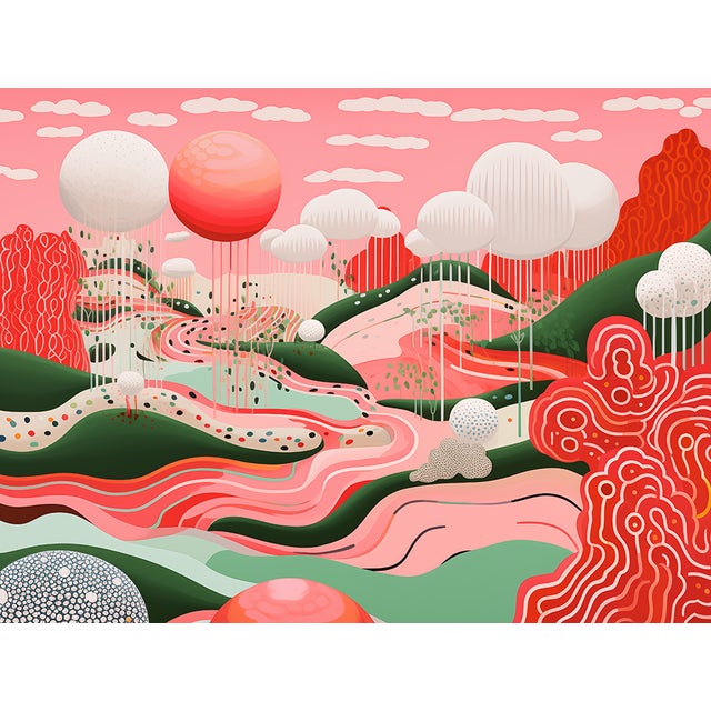 'Landscape' in the Style of Yayoi Kusama Limited Edition Fine Art Print by Diane Grant Studio. Edition of 15 *All rights...