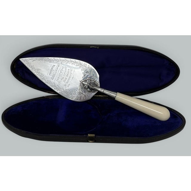Stunning Example of a Traditional Brick Layers Heavy Duty Sterling Silver Trowel of unusually large size, complete with...