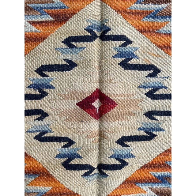 Mid-Century Scandinavian Flat Woven Kilim Rug For Sale - Image 11 of 13