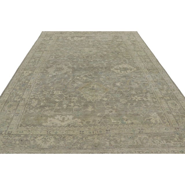 Distressed Oushak Rug, 05'09 X 08'09 For Sale - Image 4 of 9
