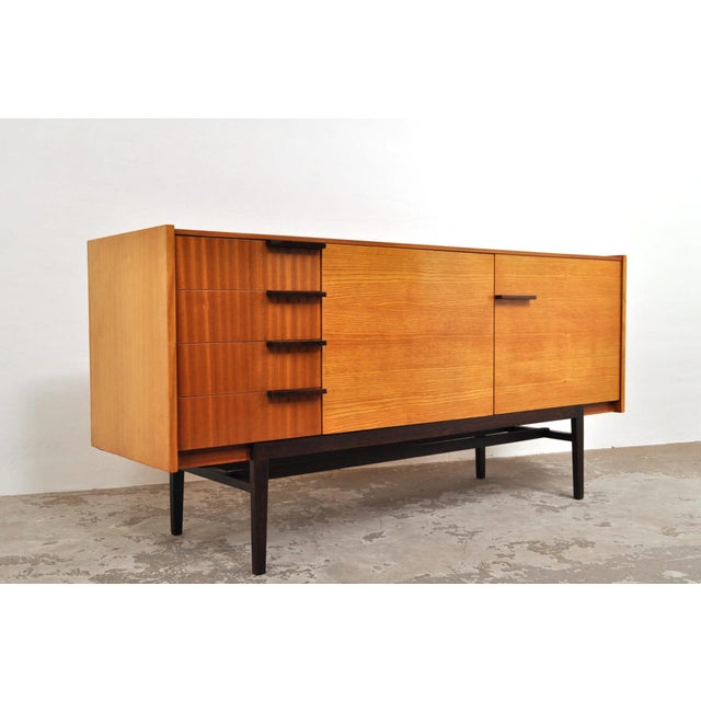Vintage Sideboard in Ash and Mahogany by František Mezulanik, 1960s For Sale - Image 4 of 14