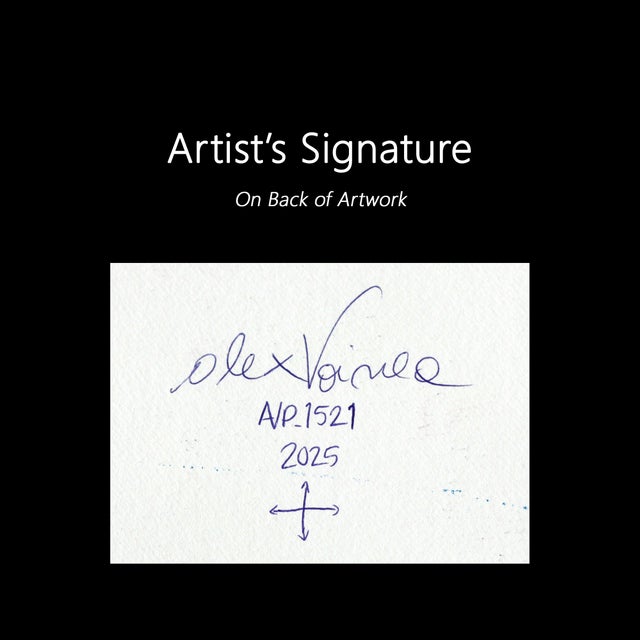 Avp_1521 - Abstract Vibrant Blue Tone Contemporary Original Artwork by Alex Voinea For Sale In Los Angeles - Image 6 of 6