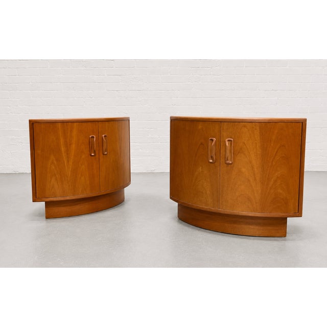 1960s 1960s Mid Century Modern G-Plan Fresco Teak Corner Cabinets, Teak Bar Nightstands, A Pair For Sale - Image 5 of 15