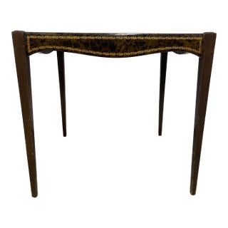 1920s Antique Barnard and Simonds Tooled Leather Card Table For Sale