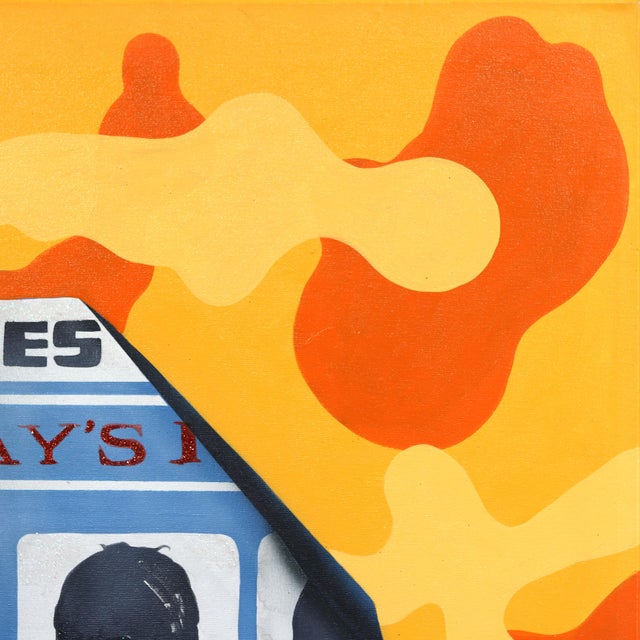 Figurative Honor Y Beatles 2 - Origami Inspired Figurative Painting on Canvas Original Artwork by Emilio Rama For Sale - Image 3 of 8