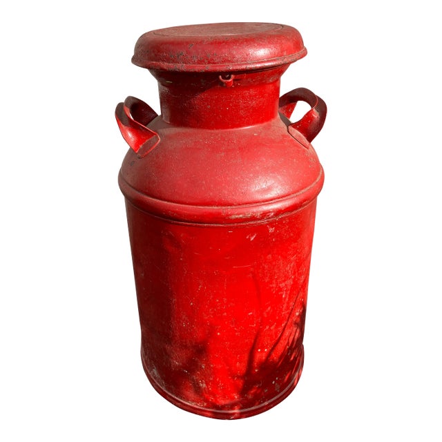 Vintage Milk Can Painted For Sale
