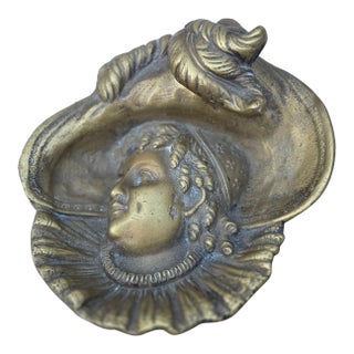 Antique Brass Ink Well For Sale