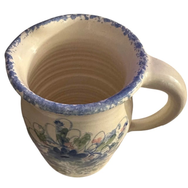 This charming Vintage East Texas Pottery pitcher vase blends rustic character with cottage charm. Hand-painted with a...