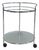 Bauhaus 2-Tiered Bar Cart in Chrome and Glass, 1980s For Sale