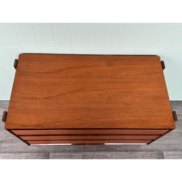 Wood Mid-Century Modern Scandinavian Style Teak Chest of Drawers, 1950s For Sale - Image 7 of 18