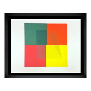 Josef Albers Original Silkscreen[XVII-1b] LTD Ed. Color Study W/Frame Include For Sale