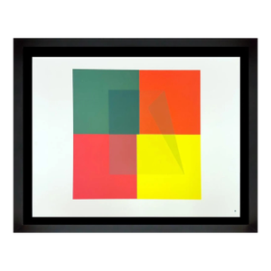 Josef Albers Original Silkscreen[XVII-1b] LTD Ed. Color Study W/Frame Include