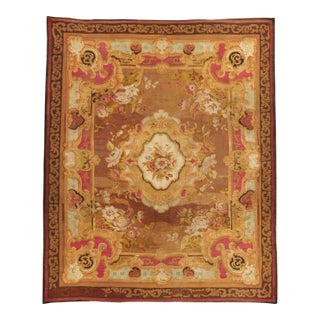 Antique French Aubusson 12.4 X 15.1 For Sale