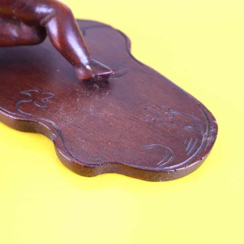 Wooden Shelf with Cherub Sculpture For Sale - Image 6 of 9