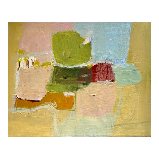 Fox's Wedding Abstract Mixed-Media Painting by Genevieve Allen For Sale