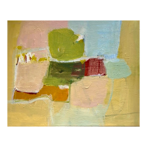 Fox's Wedding Abstract Mixed-Media Painting by Genevieve Allen