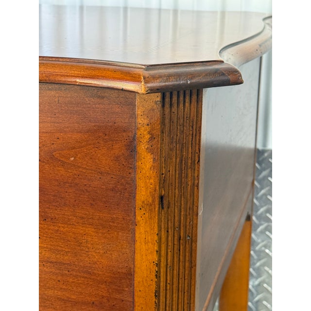 Wood Hekman Furniture Rustic European Reeded End Table For Sale - Image 7 of 12