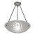 Degue French Art Deco Pendant Light 1930s - Frosted Glass and Nickeled Bronze For Sale