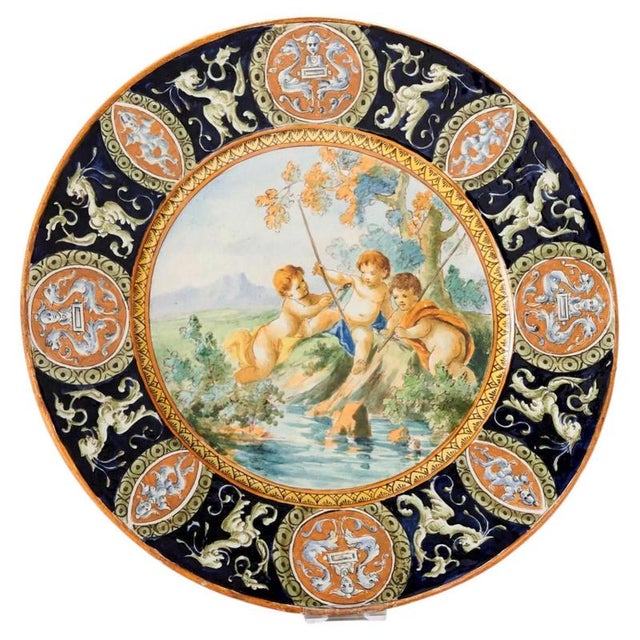 19th Century Italian Ceramics Plate from Urbino For Sale - Image 13 of 13