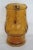 Amber Colored Glass Large Pitcher With Floral Design For Sale - Image 11 of 13